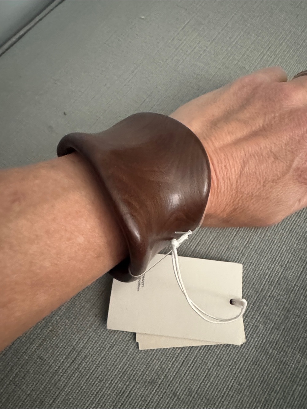 COS Dark Brown wood braclet Cuffs - Picture 8 of 8
